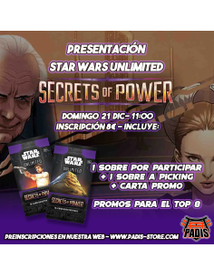 Secrets of Power Store Showdown INGLÉS 23/08 17:00 Star Wars Unlimited