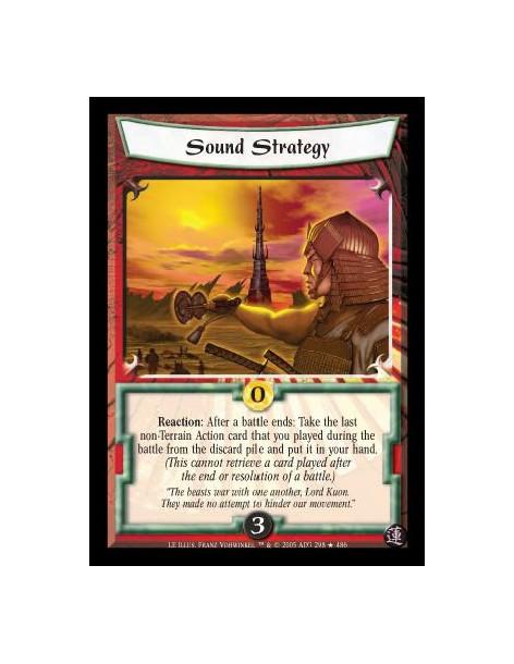 Sound Strategy  - Reaction: After a battle ends: Take the last non-Terrain Action card that you played during the battle from th
