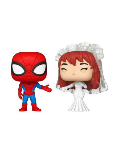 Marvel Pack 2 Funko Pop. Spiderman y Mary Jane. Parejas de Superheroes