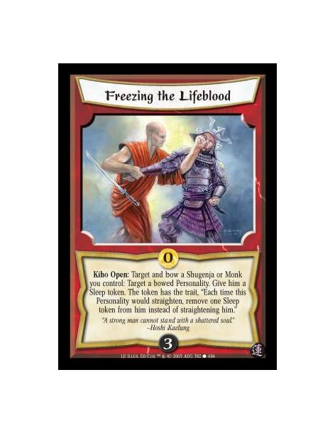 Freezing the Lifeblood  - Kiho Open: Target and bow a Shugenja or Monk you control: Target a bowed Personality. Give him a Sleep