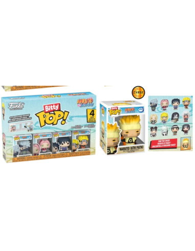 Funko Bitty Pop! Pack 4 Figuras Naruto Shippuden Series 4 CHASE