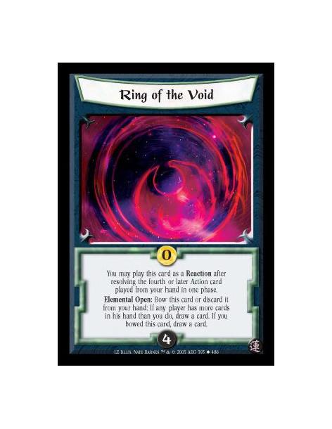 Ring of the Void  - You may play this card as a Reaction after resolving the fourth or later Action card from your hand in one p