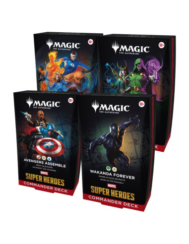PREORDER MTG - Marvel Super Heroes: Commander 4 Deck Set (Spanish)