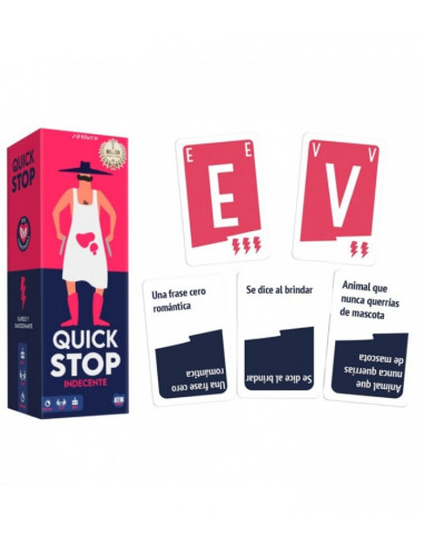 Quick Stop Indecente. Board Game Spanish