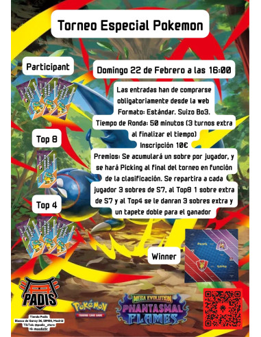 Torneo Pokémon Especial. Domingo, 22 de febrero 16:00