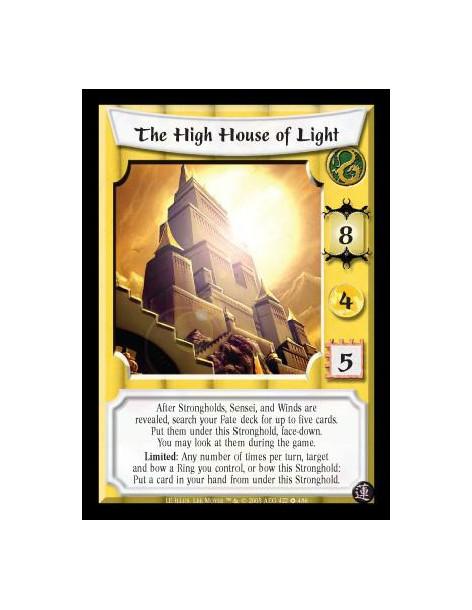 The High House of Light (Spanish Language)  - After Strongholds, Sensei, and Winds are revealed, search your Fate deck for up to