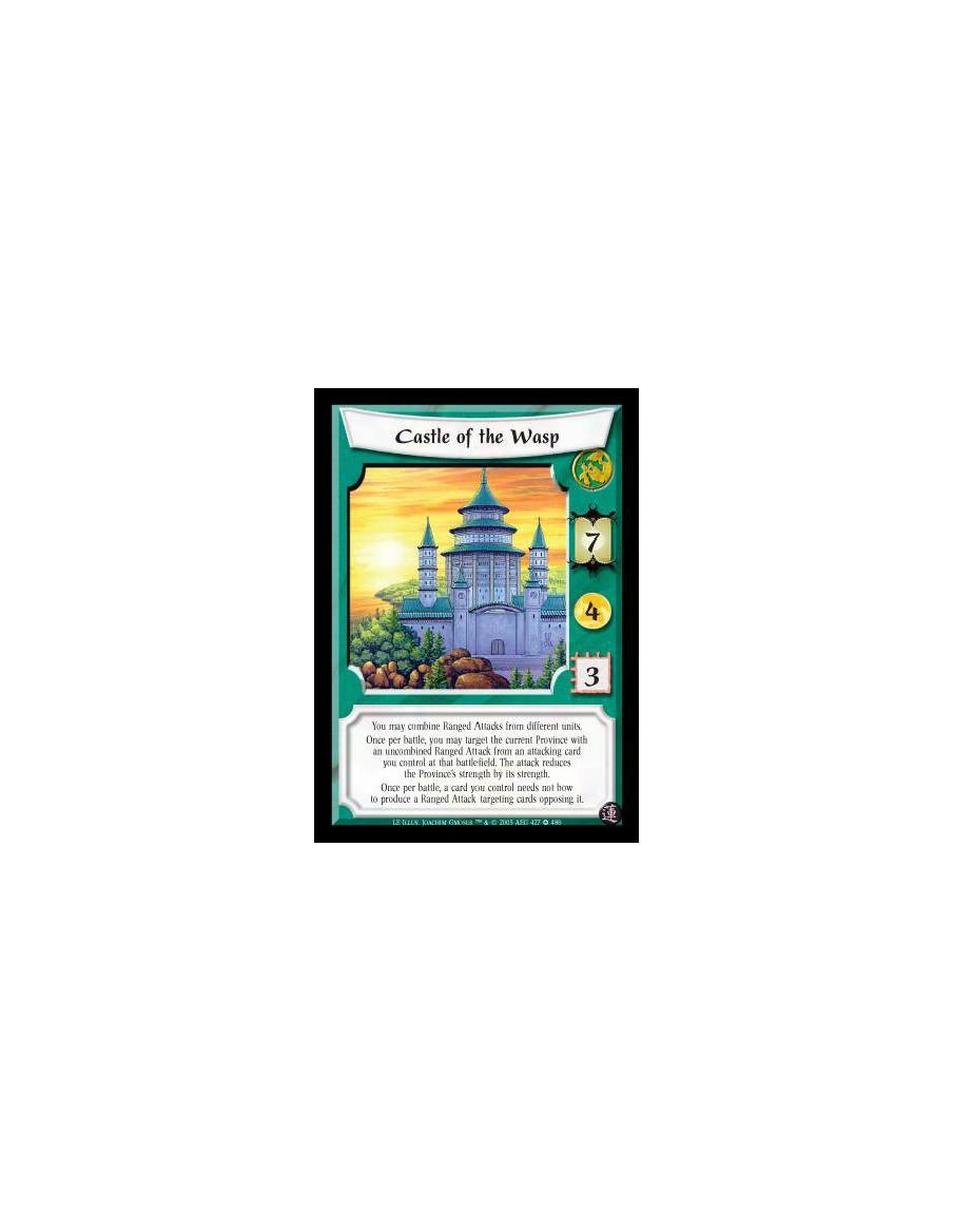 Castle of the Wasp (Español)  - You may combine Ranged Attacks from different units. Once per battle, you may target the current