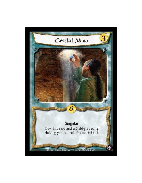 Crystal Mine (Español)  - Singular. Bow this card and a Gold-producing Holding you control: Produce 6 Gold.