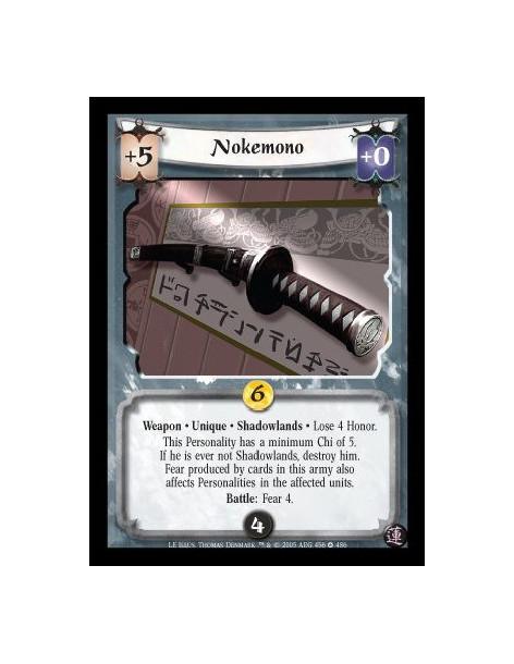 Nokemono (Spanish)  - Weapon · Unique Shadowlands. This Personality has a minimum Chi of 5. If he is ever not Shadowlands, destr