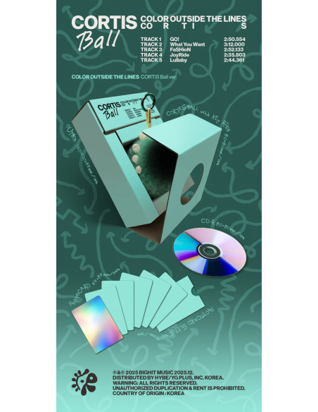 PreOrder - CORTIS - [COLOR OUTSIDE THE LINES] 1st EP Album CORTIS BALL Version