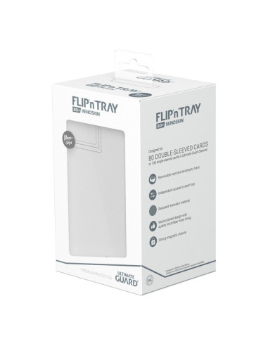 Flip'n'Tray Deck Case 80+ Standard Size XenoSkin White. Ultimate Guard