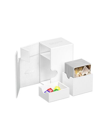 Flip'n'Tray Deck Case 80+ Standard Size XenoSkin White. Ultimate Guard
