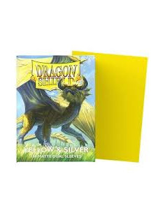 Fundas Dragon Shield Tamaño Standard (63x88mm) - Yellow Silver Dual Mate (100)