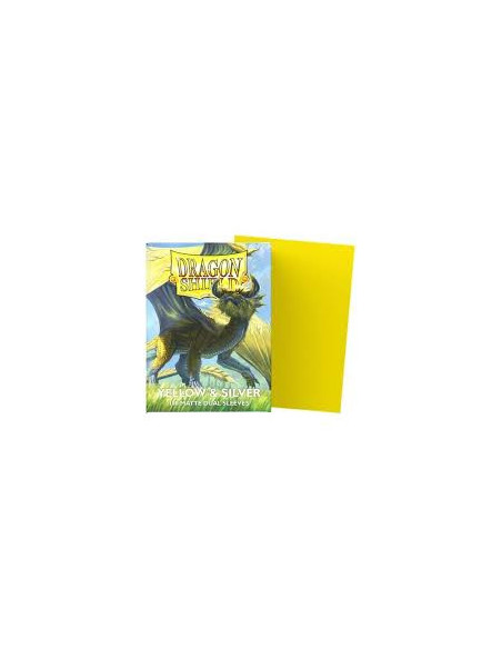 Fundas Dragon Shield Tamaño Standard (63x88mm) - Yellow Silver Dual Mate (100)