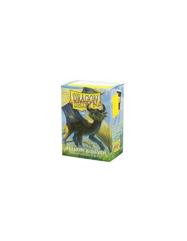 Fundas Dragon Shield Tamaño Standard (63x88mm) - Yellow Silver Dual Mate (100)