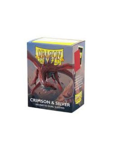 Dragon Shield Cases Standard Size (63x88mm) - Crimson Silver Dual Matte (100)