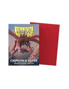Dragon Shield Cases Standard Size (63x88mm) - Crimson Silver Dual Matte (100) 2