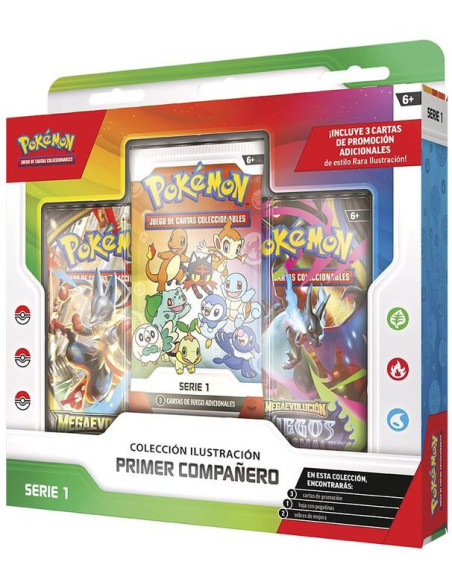 Mega Evolution - Rising Heroes Illustration Collection: First Companions (Spanish)