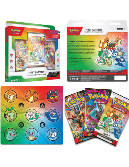 Mega Evolution - Rising Heroes Illustration Collection: First Companions (Spanish)