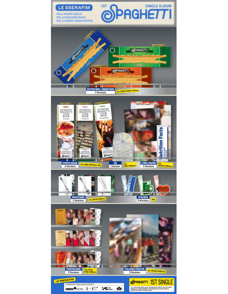 LE SSERAFIM - [SPAGHETTI] 1st Single Album