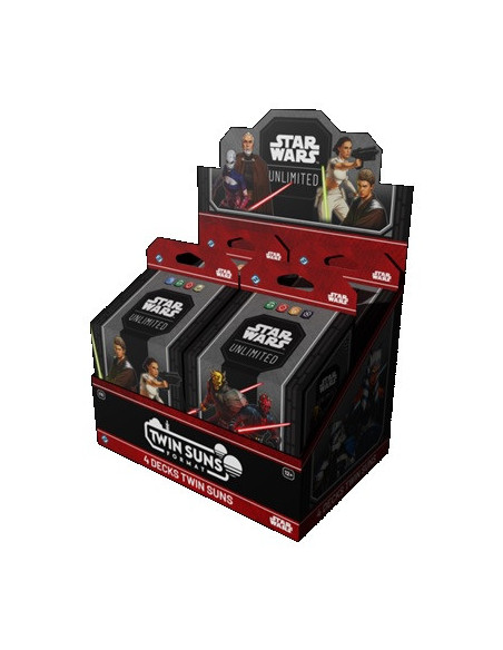 RESERVA Star Wars Unlimited: Twin Suns Deck Display (4) Español