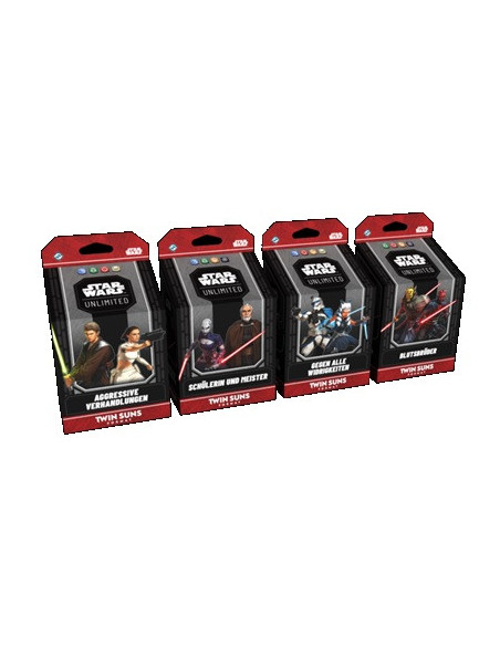 RESERVA Star Wars Unlimited: Twin Suns Deck Display (4) Español