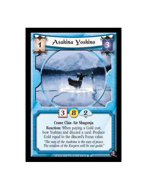 Asahina Yoshino FOIL  - Crane Clan Air Shugenja. Reaction: When paying a Gold cost, bow Yoshino and discard a card: Produce Gold