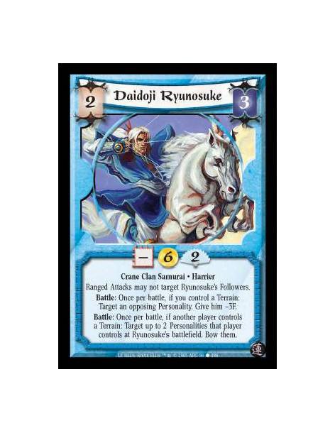 Daidoji Ryunosuke FOIL  - Crane Clan Samurai · Harrier. Ranged Attacks may not target Ryunosuke's Followers. Battle: Once per ba