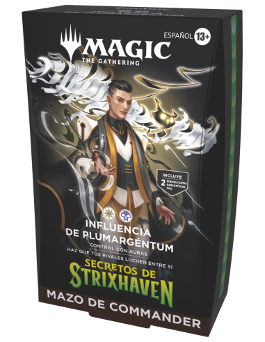 MTG - Influencia de Plumargéntum Deck de Commander Secretos de Strixhaven (Ingles)