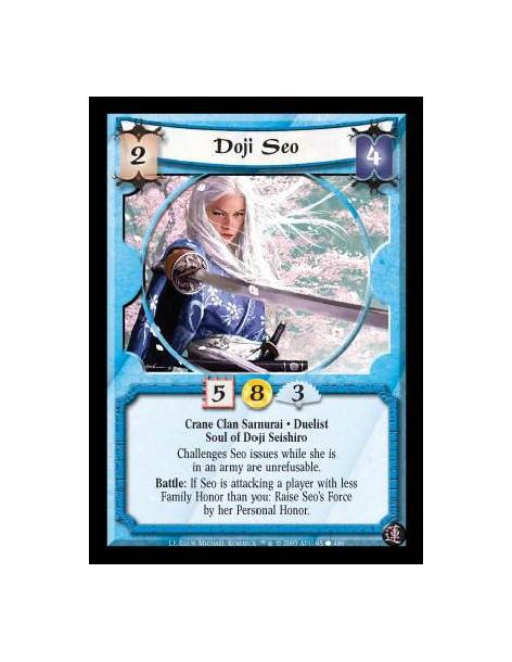 Doji Seo FOIL (Español)  - Crane Clan Samurai · Duelist · Soul of Doji Seishiro. Challenges Seo issues while she is in an army a