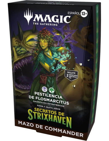 MTG - Flosmarcitus pestilence Commander Deck Secrets of Strixhaven (Spanish)