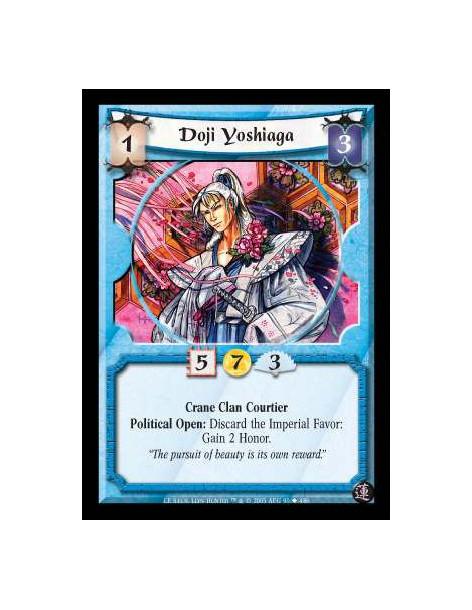 Doji Yoshiaga FOIL  - Crane Clan Courtier. Political Open: Discard the Imperial Favor: Gain 2 Honor
