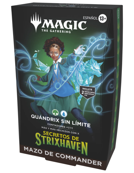 MTG - Quadrix without limits Commander Deck Secrets of Strixhaven (English) Damaged Box