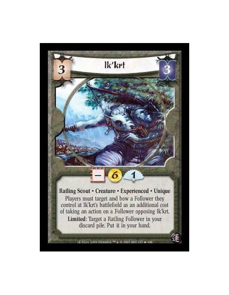 Ik'krt Exp FOIL (Español)  - Ratling Scout · Creature · Experienced · Unique. Players must target and bow a Follower they contro