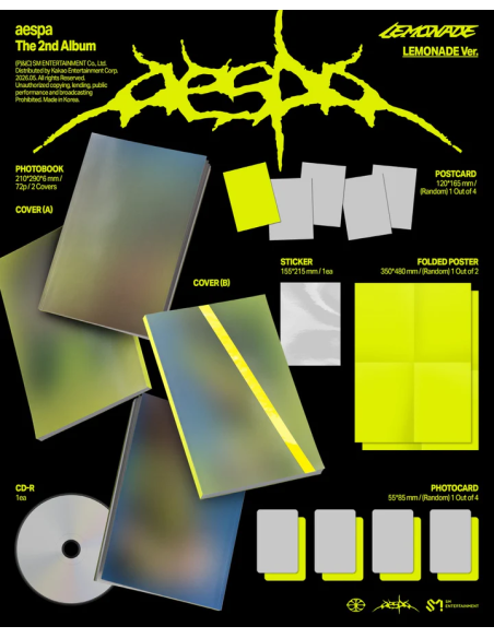(PRE-ORDER) aespa - [LEMONADE] 2nd Album LEMONADE