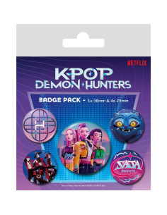 Pack De 5 Chapas K-Pop Demon Hunters