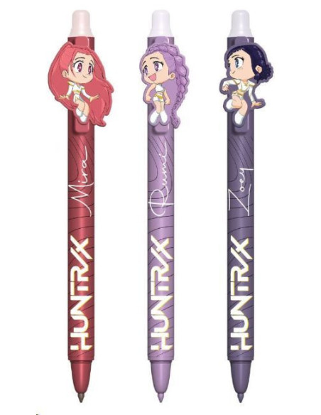 Pack 3 Boligrafos Con Tinta Borrable K-Pop Demon Hunters