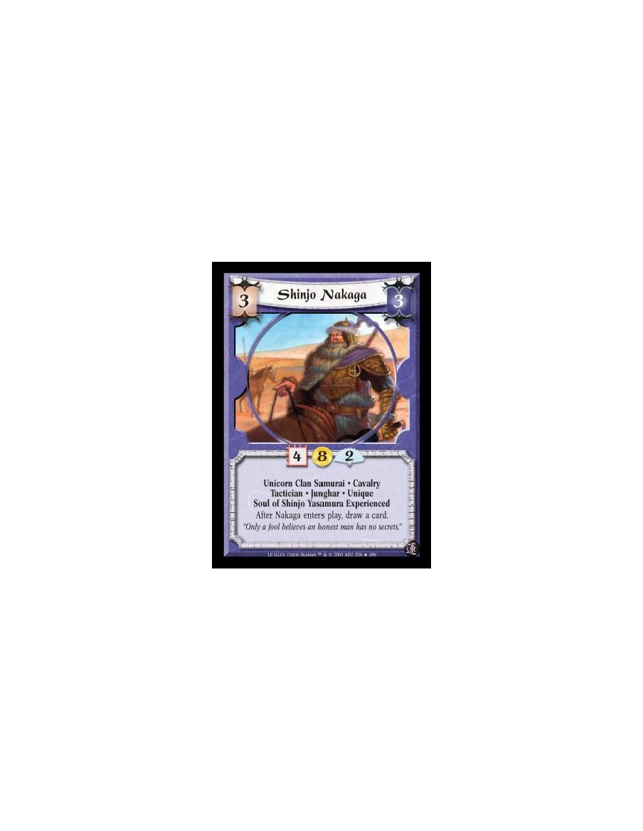 Shinjo Nakaga FOIL  - Unicorn Clan Samurai · Cavalry · Tactician · Junghar · Unique · Soul of Shinjo Yasamura Experienced. After