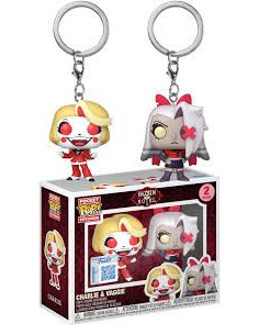 Charlie and Vaggie Pop Keychain. Hazbin Hotel. 4cm