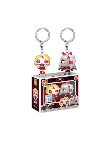 Charlie and Vaggie Pop Keychain. Hazbin Hotel. 4cm