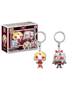 Charlie and Vaggie Pop Keychain. Hazbin Hotel. 4cm 2