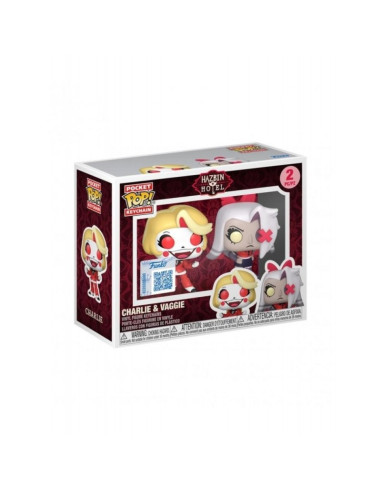 Charlie and Vaggie Pop Keychain. Hazbin Hotel. 4cm