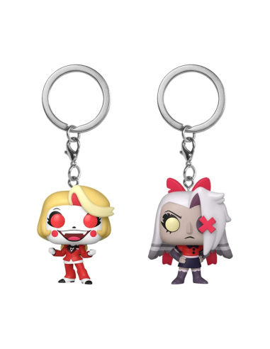 Charlie and Vaggie Pop Keychain. Hazbin Hotel. 4cm