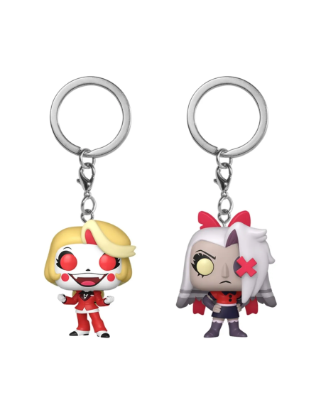 Charlie and Vaggie Pop Keychain. Hazbin Hotel. 4cm