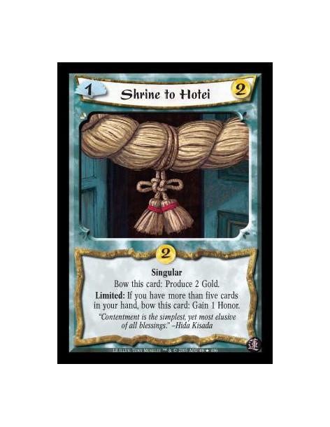 Shrine to Hotei FOIL  - Singular. Bow this card: Produce 2 Gold. Limited: If you have more than five cards in your hand, bow thi