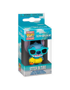 Pop Stitch In Tube Keychain. Lilo & Stitch