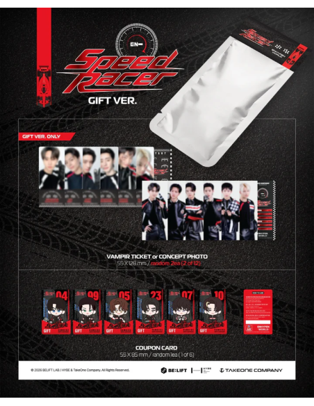 (PRE-ORDER) ENHYPEN - [WORLD COUPON CARD COLLECTION] SPEED RACER GIFT Version