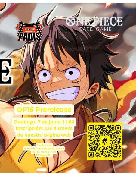 Torneo OP16 Prerelease Domingo, 7 de junio 11:00