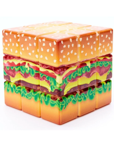 Llavero Cubo Yummy Hamburguesa con Queso 3x3x3