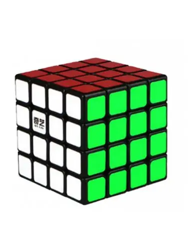 Cubo Qiyi 4x4x4 Speedcube Magnético Base negra
